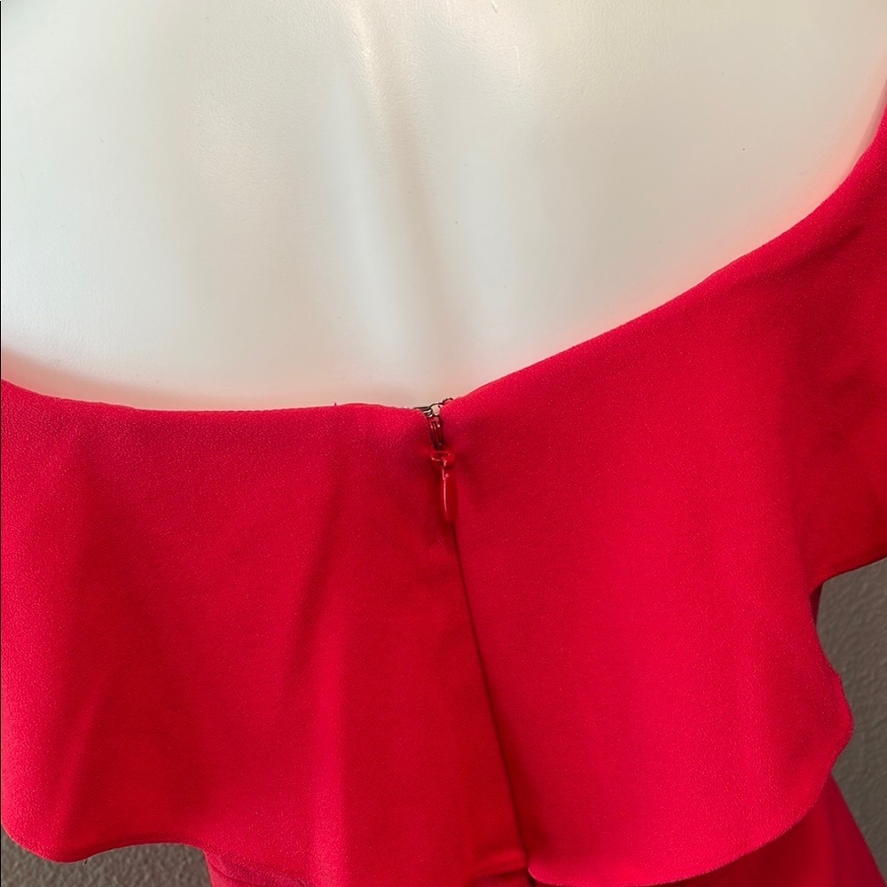 BCBGMaxAzria Vibrant Red Ruffle Mini Dress - Picture 9 of 15